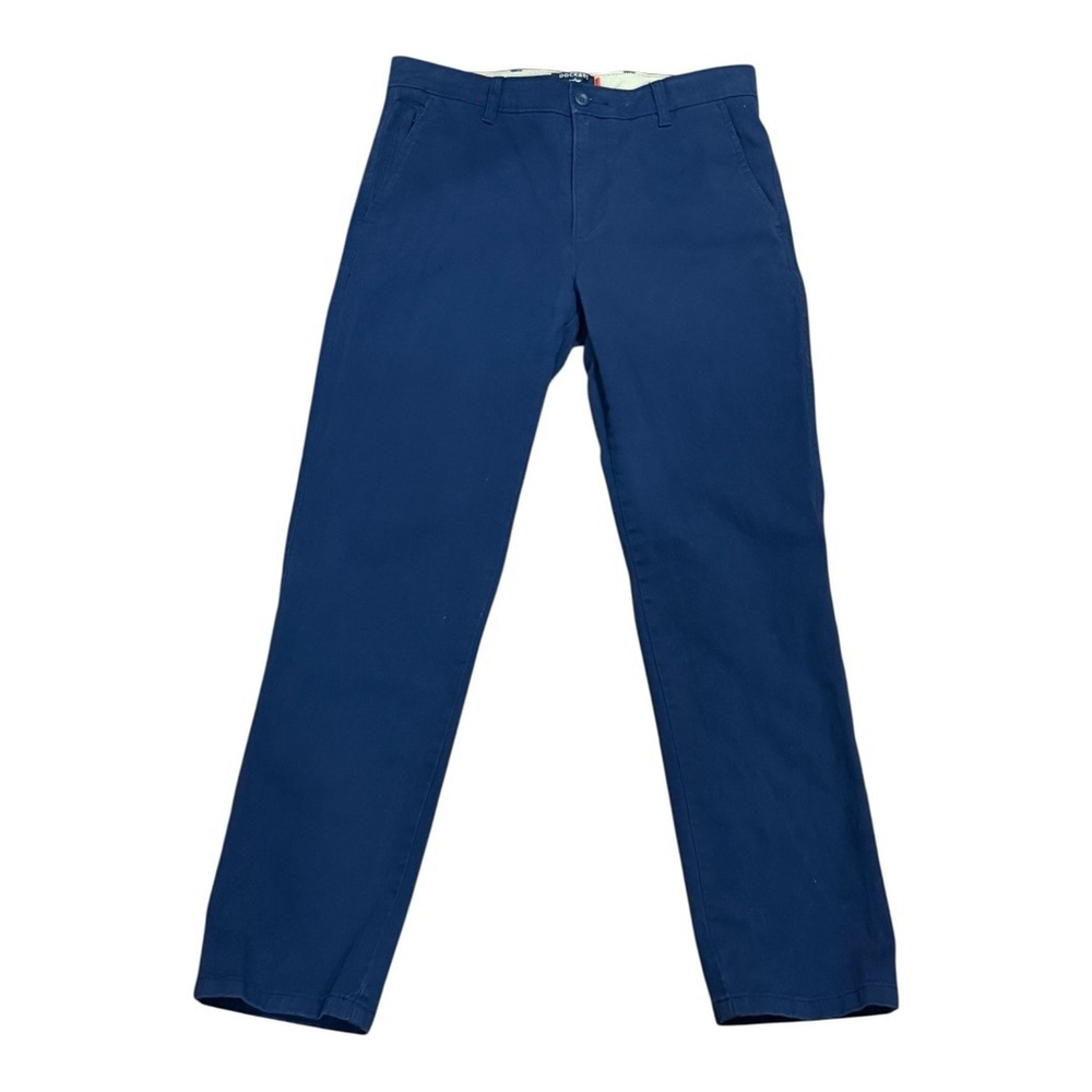 Dockers Pants Mens 30x30 Blue Slim Stretch Comfort Chino Waterless Casual